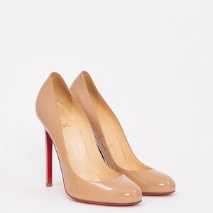 Christian Louboutin Beige Patent Leather Pumps Size 36 1/2